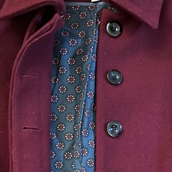 Ann Taylor LOFT Maroon/Burgundy Wool Coat Petite Small - Picture 2 of 8
